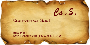 Cservenka Saul névjegykártya